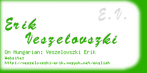 erik veszelovszki business card